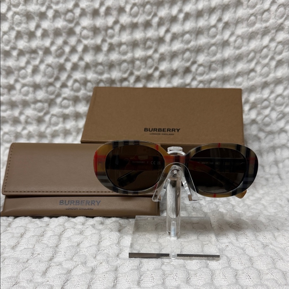 Burberry Plaid and Black Sunglasses